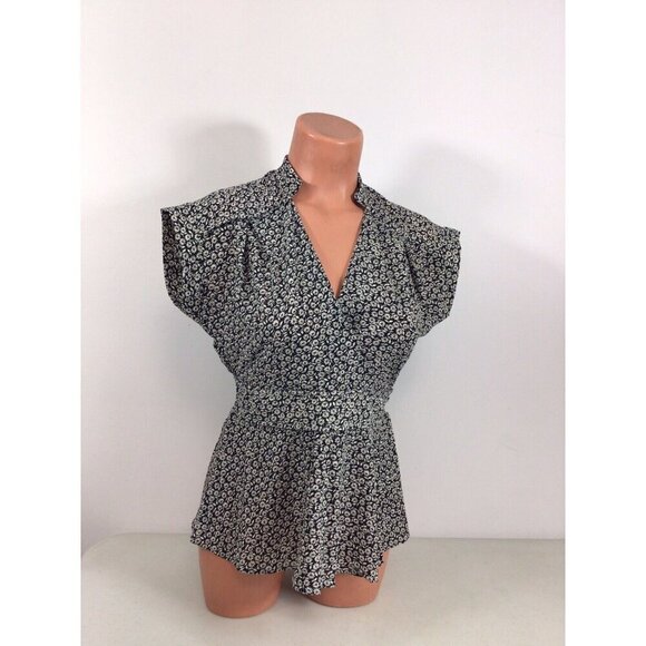 Monteau Floral Blouse Top Womens Small New - Picture 6 of 6